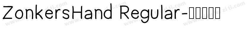 ZonkersHand Regular字体转换
